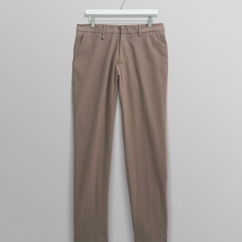 Alp Trousers Taupe Seersucker