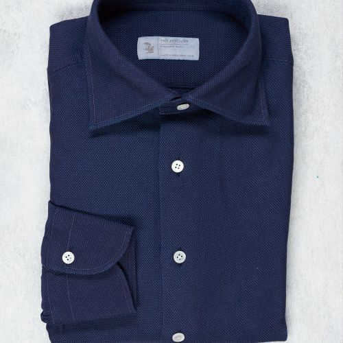 The Armoury Indigo Chambray Cotton Spread Collar Shirt MTM (Pre-Owned)