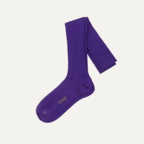 Purple Cotton Over-the-Calf Socks