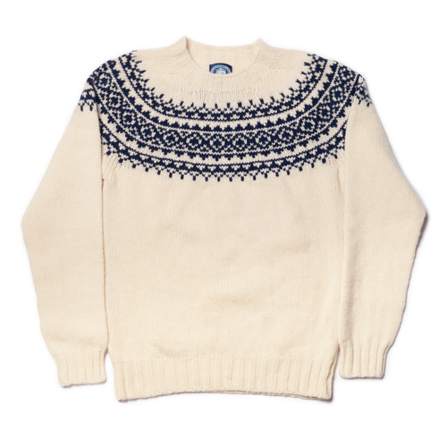 Crew Neck Ski Sweater - Cream