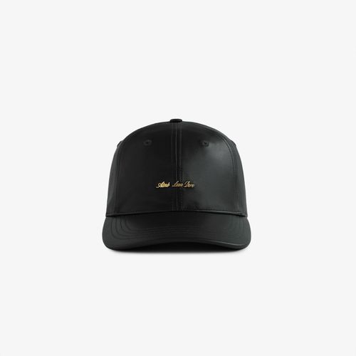 Brass Logo Leather Hat