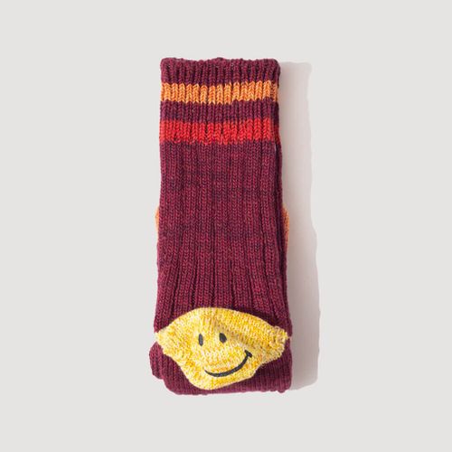 Ivy Smilie Socks - Burgundy