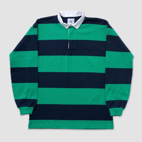 Classic Stripe Rugby Shirt - Kelly/navy