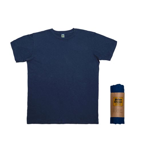 Rolled Short sleeve Crew neck Tee / Navy