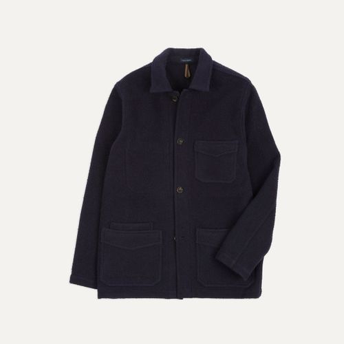 Navy Casentino Wool Five-Pocket Chore Jacket