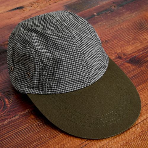 Fishing Cap in Olive Plaid