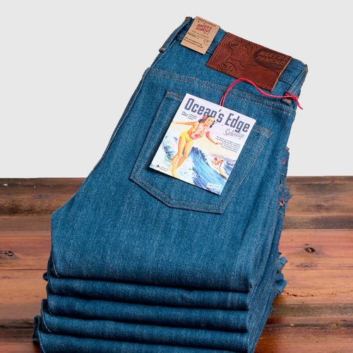 "Ocean's Edge" 13oz Selvedge Denim - Weird Guy Fit