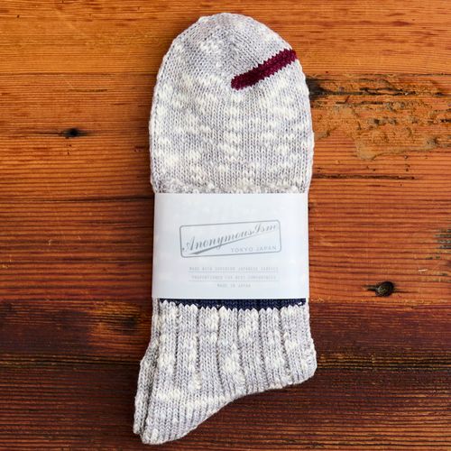 3 Line Quarter Length Sock in Melange Grey