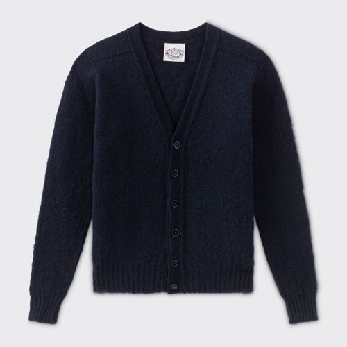 Only for BEIGE : Brushed Wool Cardigan : Navy