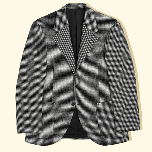 Merino Wool Sport Jacket - Black/White HoundstoothMerino Wool Sport Jacket - Black/White Houndstooth