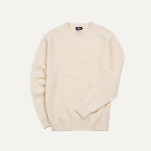 Ecru Brushed Shetland Crew Neck Jumper