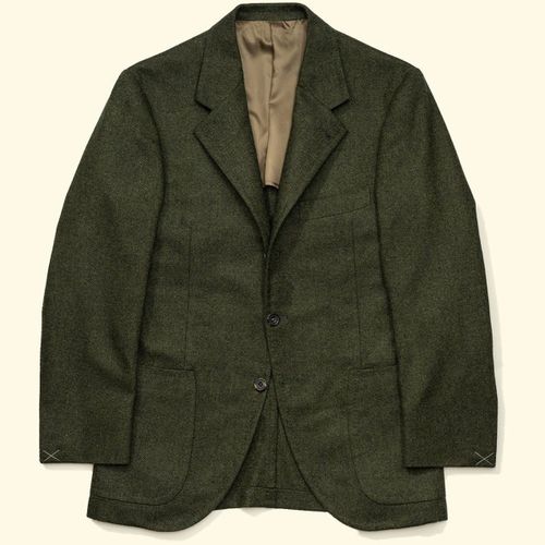 Merino Wool/Angora/Cashmere Sport Jacket - Forest GreenMerino Wool/Angora/Cashmere Sport Jacket - Forest Green