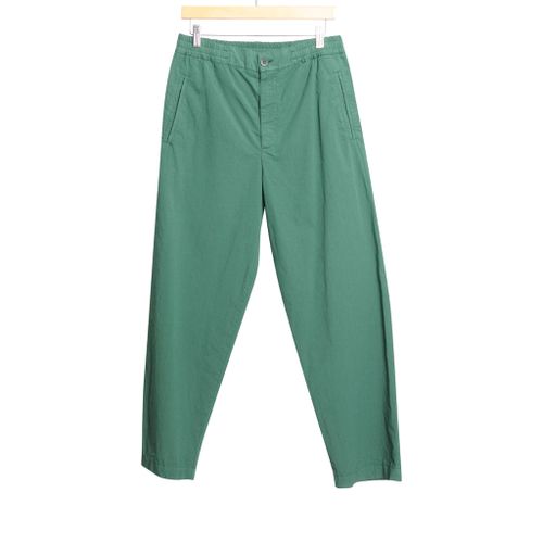 Ameo Elastic Waist Cotton Poplin Trouser Green