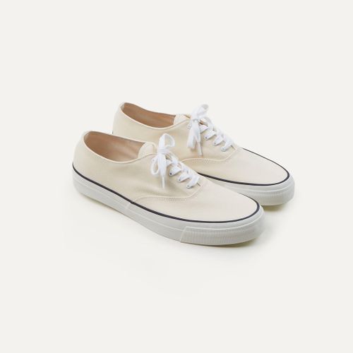 Wakouwa by Anatomica Ecru Cotton Canvas Oxford Trainers