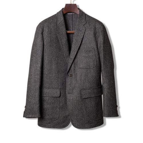 Kamakura Unstructured Ivy Herringbone Jacket- Grey