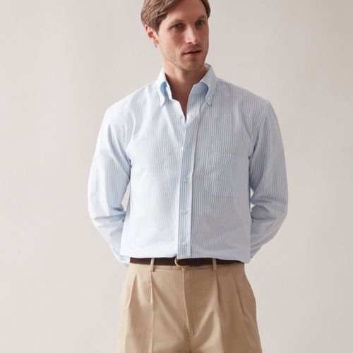 FERDINAND Oxford Button Down Shirt White/Light Blue White/Light Blue