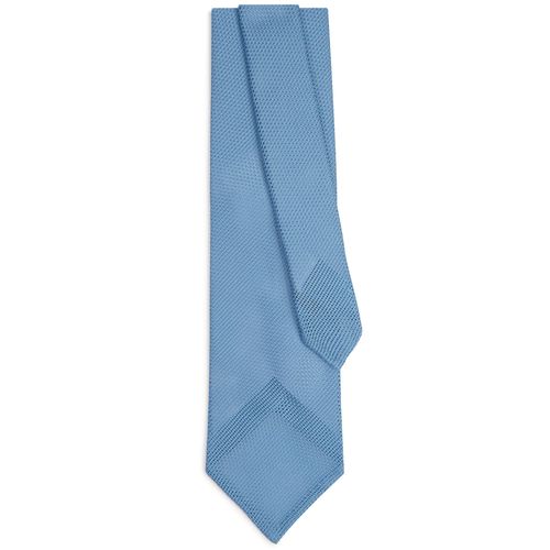 Bigi Fine Silk Grenadine Tie: Light Blue