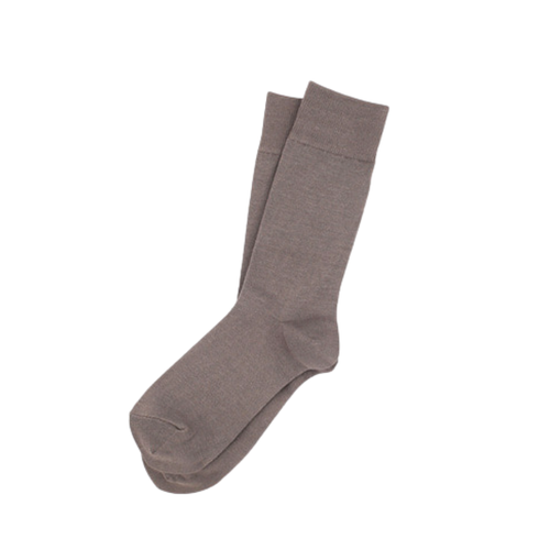 Enrich Bamboo Solid Crew Socks- Coffee