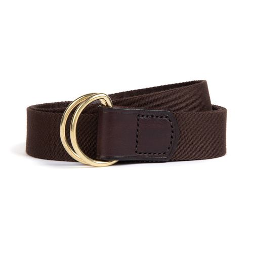 Hardy & Parsons D-Ring Canvas Belt: Brown