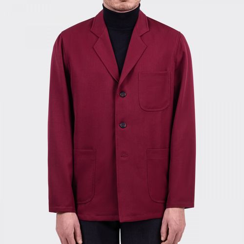 Wool Gabardine Sofá Jacket : Burgundy