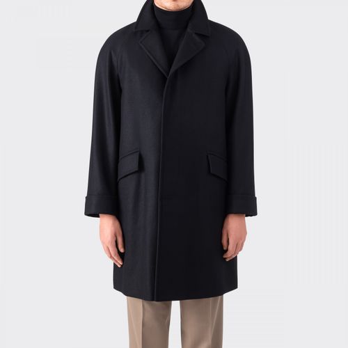 Only for BEIGE : "CORB" Wool & Cashmere Coat : Black