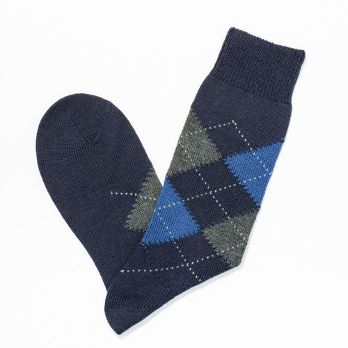 Argyle Socks - Navy