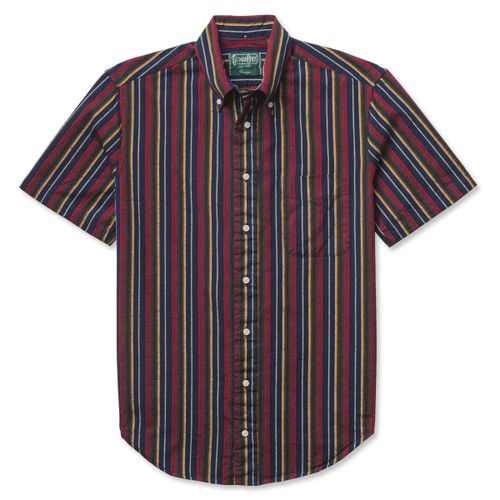 Indigo Deadstock Japanese Cabana Stripe Short Sleeve