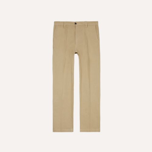 Sand Textured Cotton Flat Front Chino