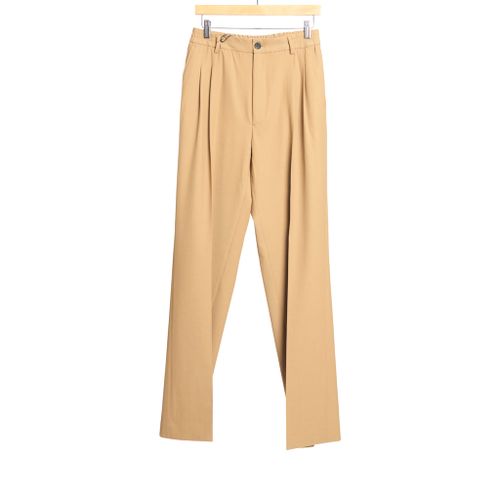 Jesse Double Pleated Elastic Waist Trouser Sand