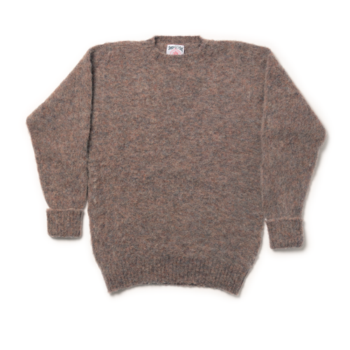 Shaggy Dog Sweater Blue Rust Mix- Classic Fit