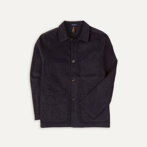 Navy Japanese Selvedge Corduroy Five-Pocket Chore Jacket