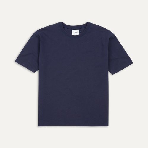 Navy Cotton Crew Neck Hiking T-Shirt