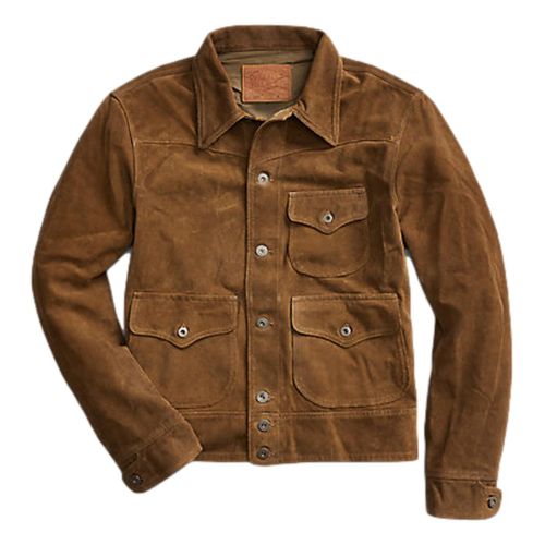 Roughout Suede Jacket Brown