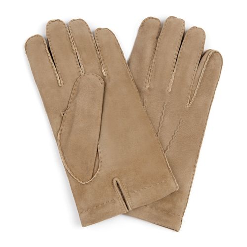 Trunk Cashmere Lined Suede Gloves: Taupe