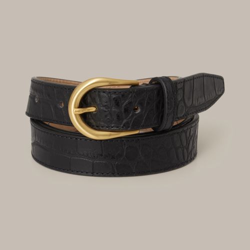 BELT Croco Calf Black Black