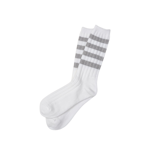 Enrich Heavyweight Socks- Quattro Stripes Grey