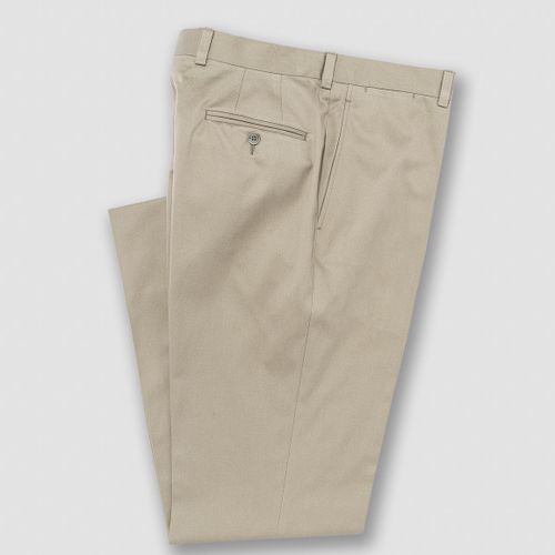 Grey Cotton Drill Cloth Trouser - Classic Fit