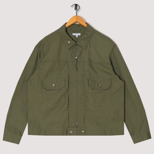 Trucker Jacket - Olive Ripstop