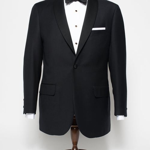 Tuxedo 1 Button Satin Shawl Collar