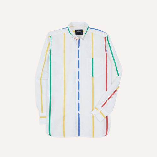 Primary Stripe Poplin Button-Down Fun Shirt