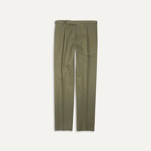 Lovat Cotton Drill Single Pleat Trouser