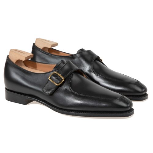 The Armoury Hajime Simon Black Calf Single Monk Shoes (NOS)