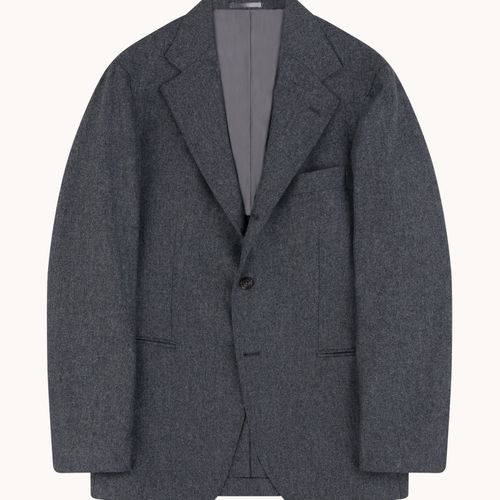 Sport Jacket - Mid Grey Woollen Flannel