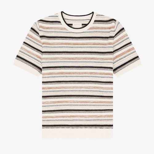 Jacquard Striped Sweater Tee