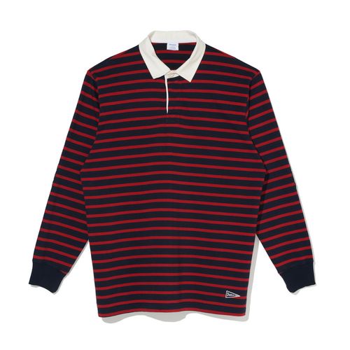 Bruman Rugby Shirt Elbow Patch- Red/Navy