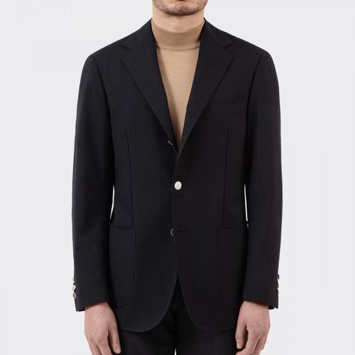 "Fox Brothers" Wool Blazer : Black