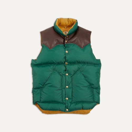 Rocky Mountain Featherbed for Drake's Green Nylon Leather Christy Down Vest