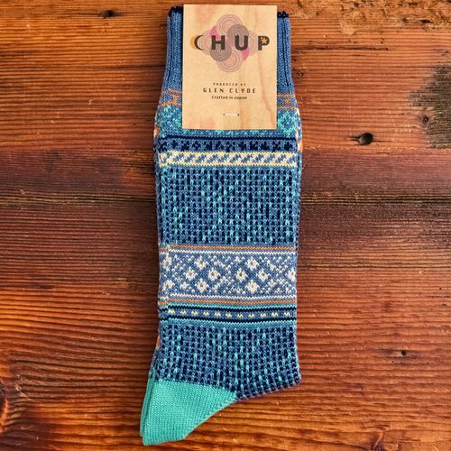 Spring Stippling Sock in Pigeon Blue