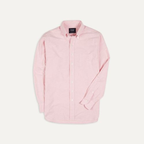 Bright Pink Cotton Oxford Cloth Button-Down Shirt