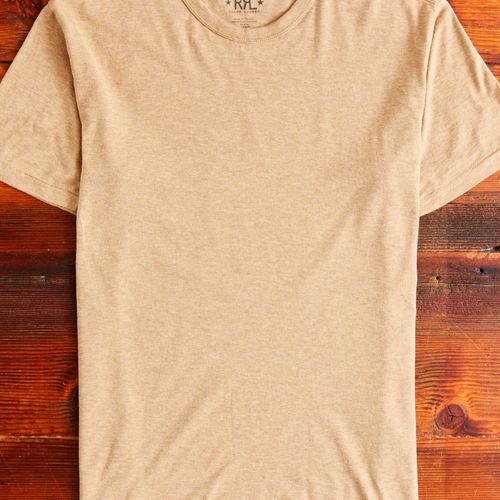 Vintage Knit T-Shirt in Khaki Heather